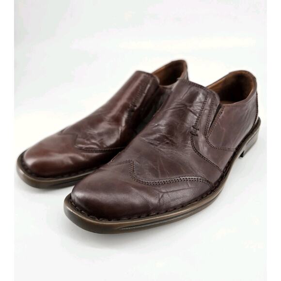 Josef Seibel Douglas Marone Brown Leather Slip On Loafers Sz EU 43 US 9.5 - 10 - Picture 13 of 13